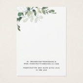 シックなユーカリプタスイヤリングジュエリーディスプレイカード (裏面)