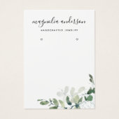 シックなユーカリプタスイヤリングジュエリーディスプレイカード (正面)