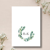 シックなユーカリプタスブラック&ホワイトミニマリスト結婚ズ 招待状