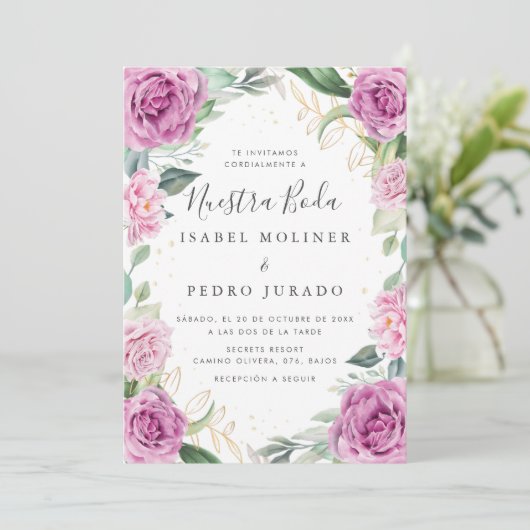 シックなユーカリプルーパーバラヌエストラボダ結婚ズ 招待状 (スタンド正面)