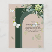 シックなユーカリ葉グリーズ・エメ結婚ラルド (裏面)