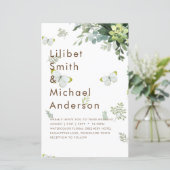 シックなユーカリ葉グリーズ・エメ結婚ラルド (スタンド正面)