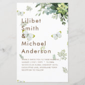 シックなユーカリ葉グリーズ・エメ結婚ラルド (正面)