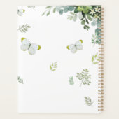 シックなユーカリ葉グリーズ・エメ結婚ラルド プランナー手帳 (裏面)