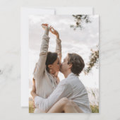 シックなユーカリ金ゴールド緑結婚の写真 招待状 (裏面)