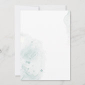 シックなユーカリ離れプスグリーン結婚ズ 招待状 (裏面)