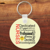 シックなユーモア – ナース認識コラージュ キーホルダー (正面)