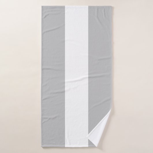 シックなライトグレー白い船の形状の航海のストライプ バスタオルセット (バスタオル)