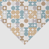 シックなライトティール(緑がかった色)タウペタンベージュサークル 薄葉紙 (詳細)