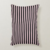 シックなライトピンクとブラックストライプの アクセントクッション (正面(垂直))