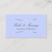 シックなライトブルーとホワイト金ゴールドデコールプロフェッショナル 名刺 (正面)