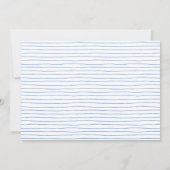 シックなライトブルーウォーターカラーフローラカップルのシャワー 招待状 (裏面)