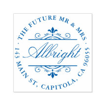 シックなラウンドスクエレガントリプトアールデコ差出人住所