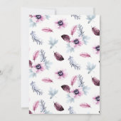 シックなラクーンブライダルシャワー招待 招待状 (裏面)