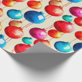 シックなラグジュアリークリスマスウォーターカラフルカラーボーブル ラッピングペーパー (角)