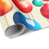 シックなラグジュアリークリスマスウォーターカラフルカラーボーブル ラッピングペーパー (ロールコーナー)