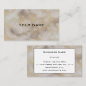シックなラグジュアリーグレー&金ゴールドマーブルパターンバックグラウンド 名刺 (正面/裏面)