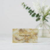 シックなラグジュアリーグレー&金ゴールドマーブルパターンバックグラウンド 名刺 (スタンド正面)