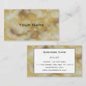 シックなラグジュアリーグレー&金ゴールドマーブルパターンバックグラウンド 名刺 (正面/裏面)