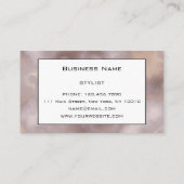 シックなラグジュアリースモークホワイトグレー&金ゴールドマーブルパターン 名刺 (裏面)