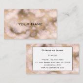 シックなラグジュアリーバラ金ゴールドマーブルパターンバックグラウンド 名刺 (正面/裏面)