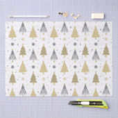 シックなラグジュアリーモダン金ゴールドクリスマスツリー 薄葉紙 (クラフト)