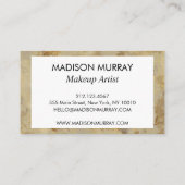 シックなラグジュアリーヴィンテージ金ゴールドマーブルパターンモノグラム 名刺 (裏面)