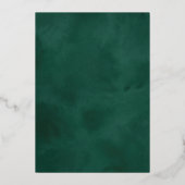 シックなラグジュアリー金ゴールド&グリーンゴメトリックムスリム結婚ズ 箔招待状 (裏面)