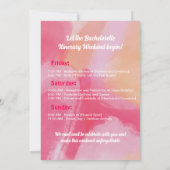 シックなラスベガスピンクバチェロレッテ週末 招待状 (裏面)