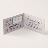 シックなラッシュモダン美しいメイクアップアーティストロイヤリティ 名刺 (内部)