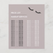 シックなラッシュモダン美しいメイクアップアーティスト広告 チラシ (裏面)