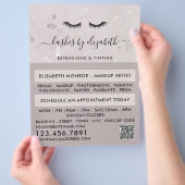 シックなラッシュモダン美しいメイクアップアーティスト広告 チラシ (手)