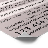 シックなラッシュモダン美しいメイクアップアーティスト広告 ポスター (角)