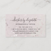 シックなラッシュモダン美しいメイクアップアーティスト 名刺 (裏面)