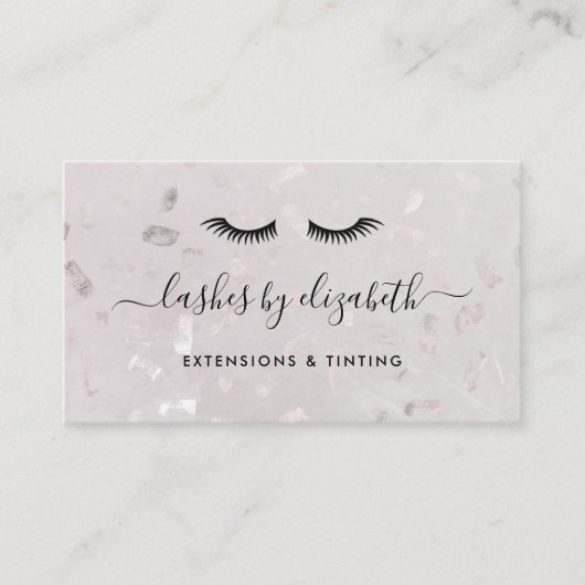 シックなラッシュモダン美しいメイクアップアーティスト 名刺 (正面)