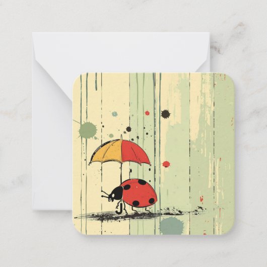 シックなラディバググレース ノートカード (正面)