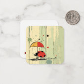 シックなラディバググレース ノートカード (正面/裏面インサイチュ)