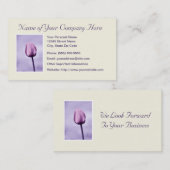 シックなラベンダーのチューリップ 名刺 (正面/裏面)