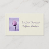 シックなラベンダーのチューリップ 名刺 (裏面)