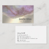 シックなラベンダーアゲードプロフェッショナル金ゴールド箔 名刺 (正面/裏面)