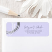 シックなラベンダーウィズシルバーリングや輪 ラベル (インサイチュ)