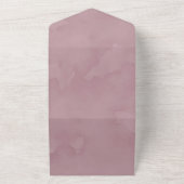 シックなラベンダーキャノピーユーカリ結婚ス オールインワン招待状 (外側)