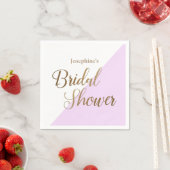 シックなラベンダーパープルブライダルシャワーナプキンスE スタンダードカクテルナプキン (インサイチュ)