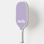 シックなラベンダーパープルモノグラム ピックルボールラケット (左)