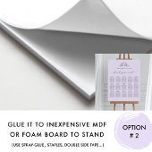 シックなラベンダーモノグラム結婚のシーティングチャート記号 ポスター