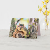 シックなリス カード (黄色い花)