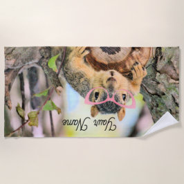 シックなリス ビーチタオル