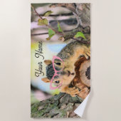 シックなリス ビーチタオル (正面)