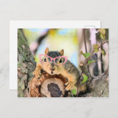 シックなリス ポストカード (正面/裏面)