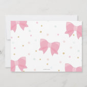 シックなリッ恋しく思トルワンダーフル1st誕生日の弓の写真 招待状 (裏面)